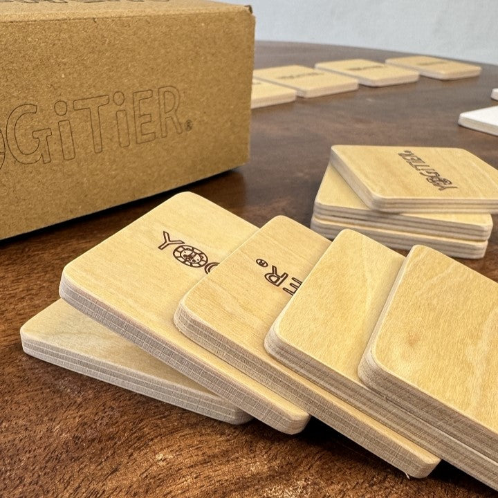 YOGA-MEMO aus Holz