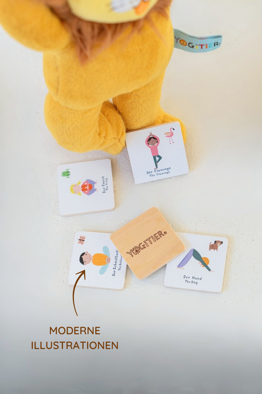YOGA-MEMO aus Holz