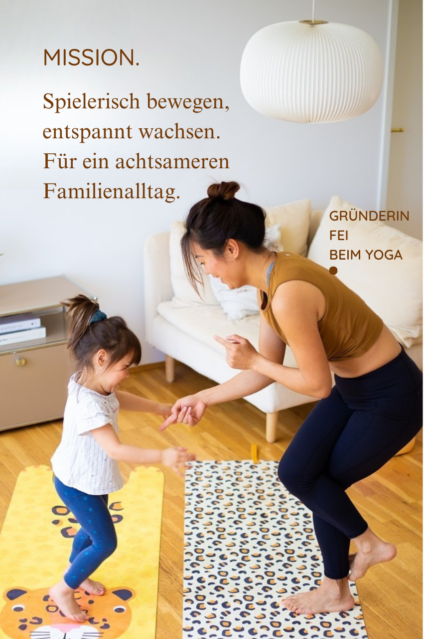 KINDER Yogamatte - Luka der Leopard
