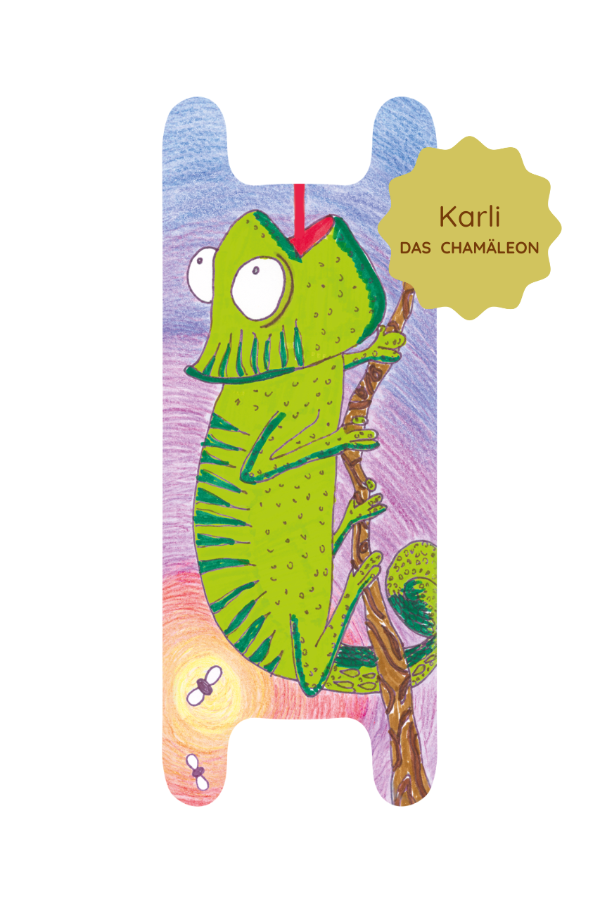 KINDER Yogamatte - Karli das Chamäleon (von Kind gestaltet)