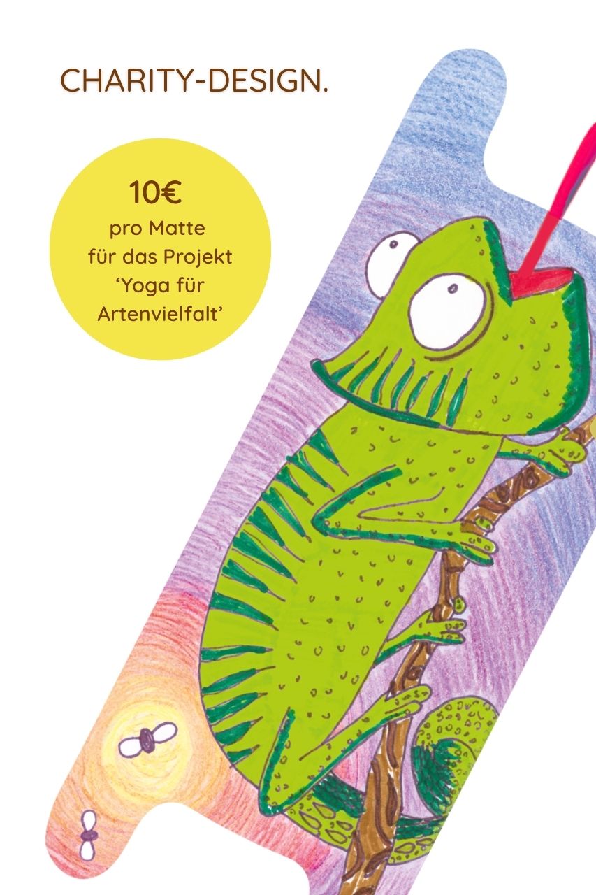 KINDER Yogamatte - Karli das Chamäleon